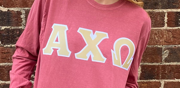 Stitched Letter Long Sleeve Shirt