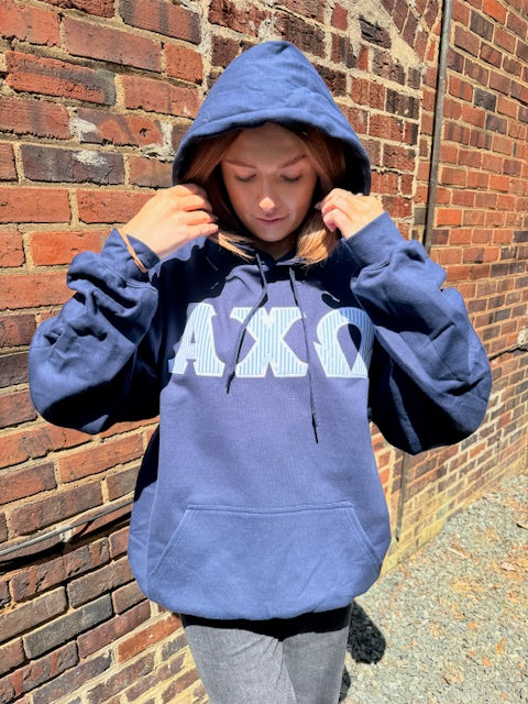 amu♡SHOP② Stitched Letter Hoodie- Standard – Jump and Shout