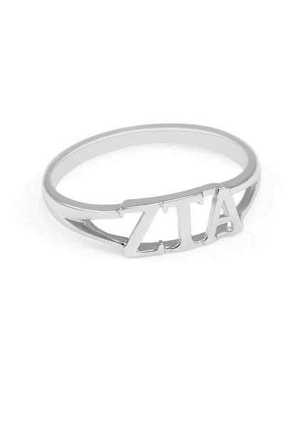 Sorority Sterling Silver Cut Out Ring