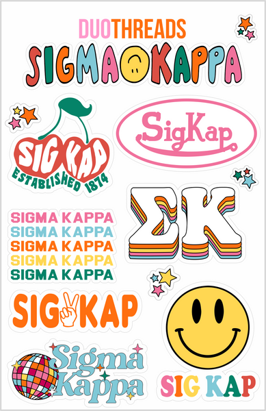 Sorority Rainbow Sticker Sheet