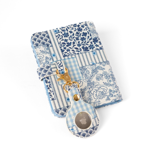Coastal Patchwork AirTag Keychain