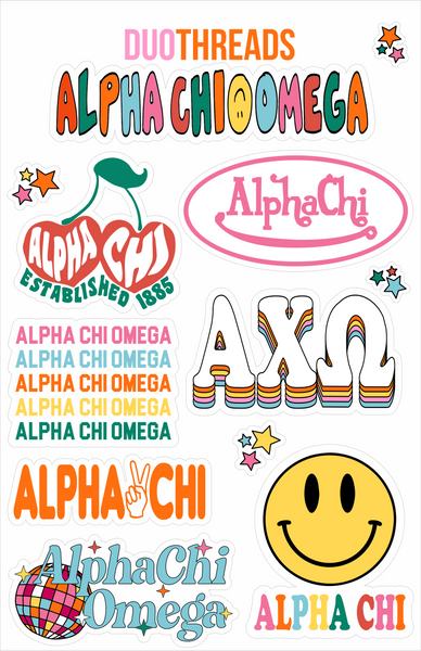 Sorority Rainbow Sticker Sheet