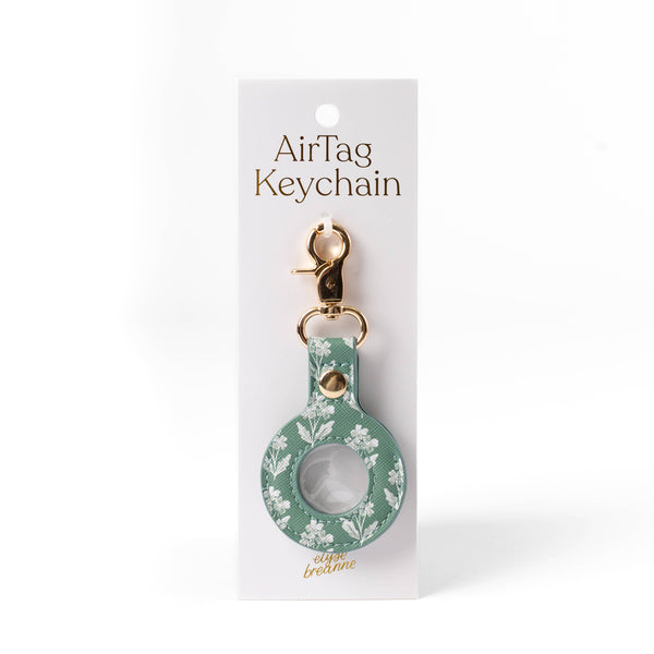 Forget Me Nots Sage AirTag Keychain