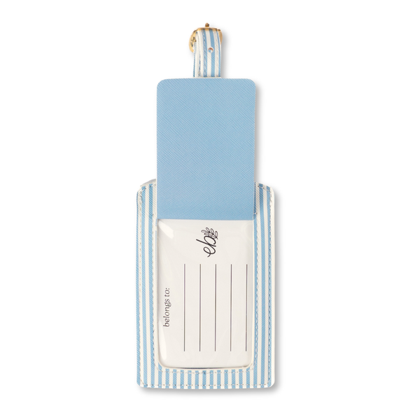 Blue Stripes Luggage Tag
