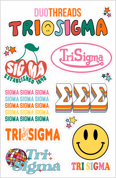Sorority Rainbow Sticker Sheet
