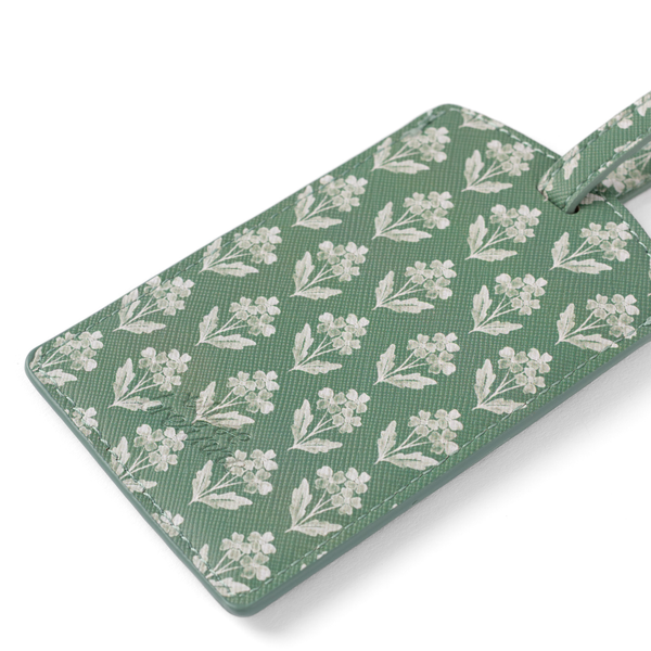 Forget Me Nots Sage Luggage Tag