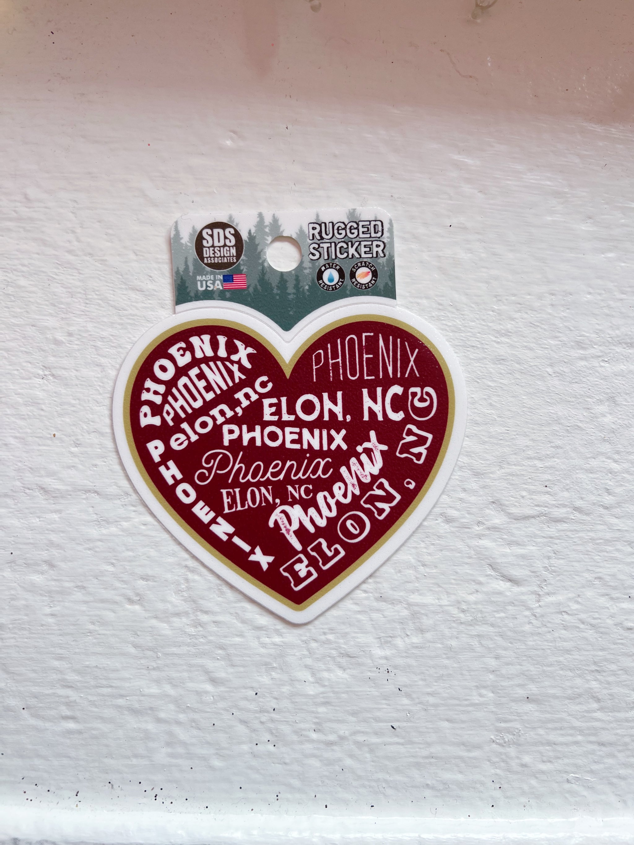 Elon Phoenix Decal - 4" X 4" Die-Cut Sports Sticker, Officially Licensed Team Logo