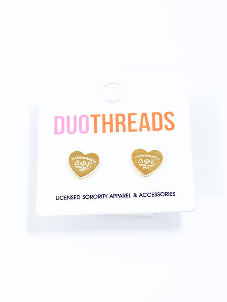 Sorority Heart Earrings