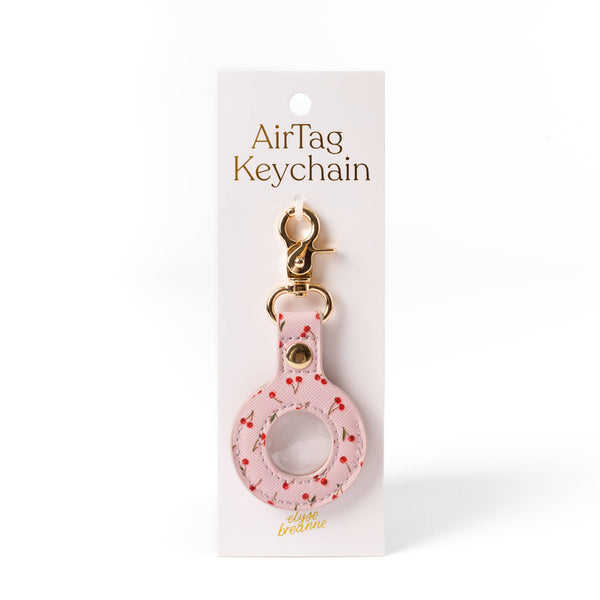 Painted Cherries AirTag Keychain