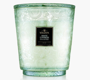 Voluspa White Cypress Hearth Candle- 5 Wick