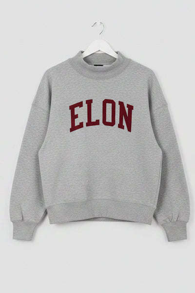 Elon University Stitched Mockneck