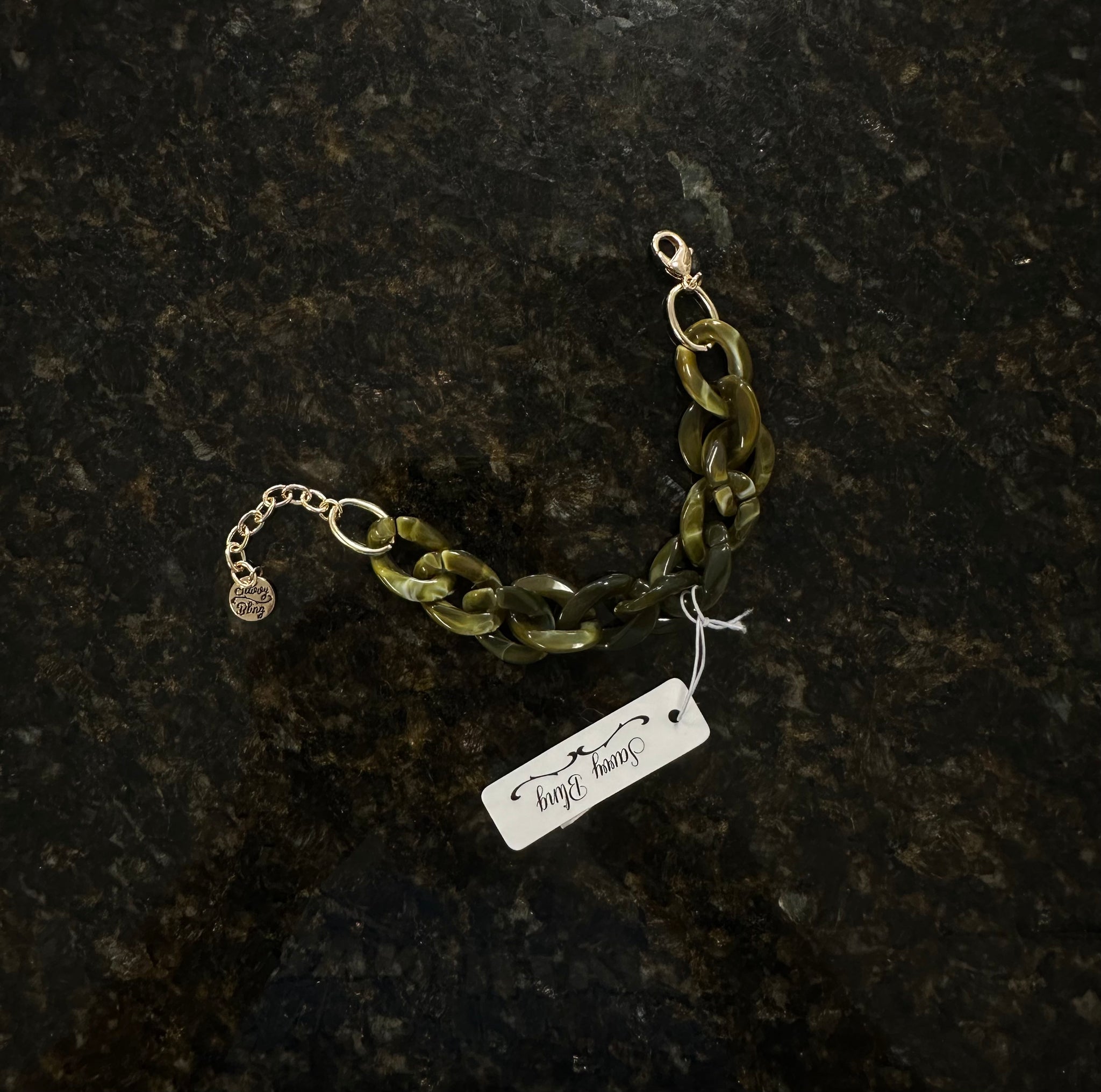 Savy Bling Bracelet (Olive Green)