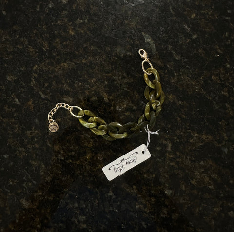 Savy Bling Bracelet (Olive Green)