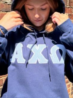 Stitched Letter Hoodie- Standard – Jump and Shout