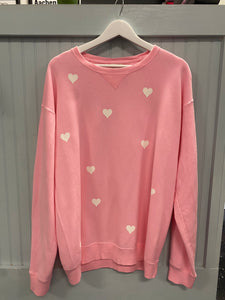 Pink Heart Crewneck