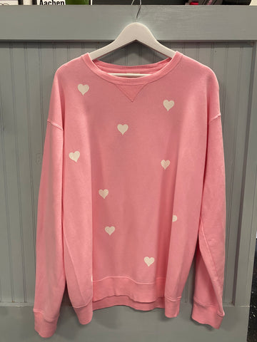 Pink Heart Crewneck