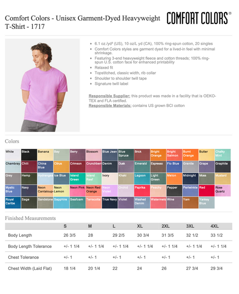 Group Orders- Comfort Colors T-shirt