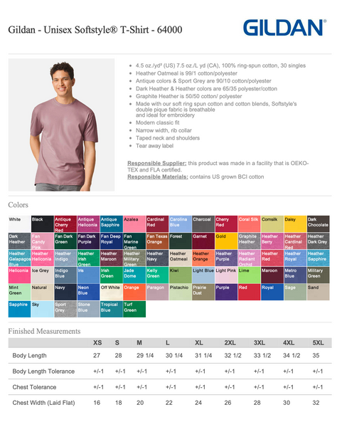 Group Orders- Gildan Softstyle T-shirt