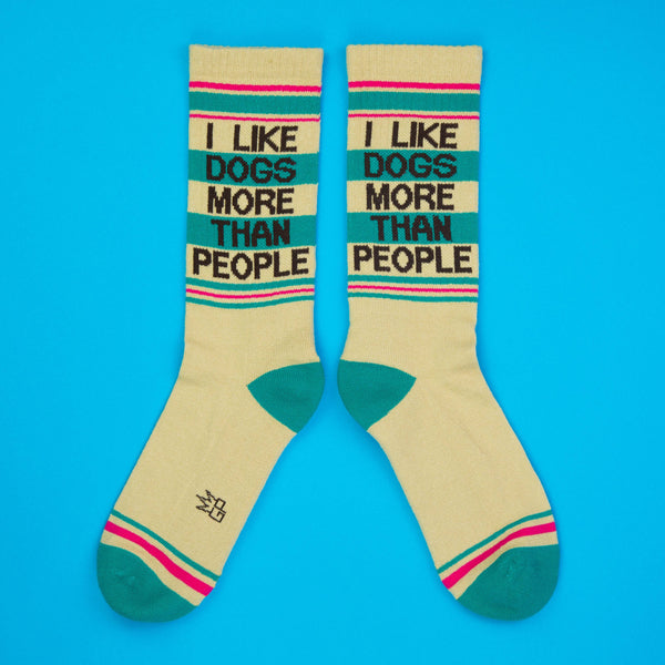 I Like Dogs More Than People Gym Crew Socks