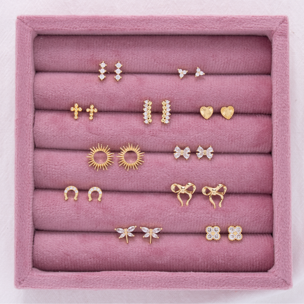 Horseshoe Studs On Velvet Gift Tag