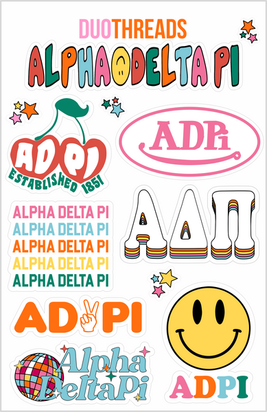 Sorority Rainbow Sticker Sheet