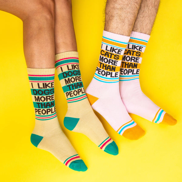I Like Dogs More Than People Gym Crew Socks
