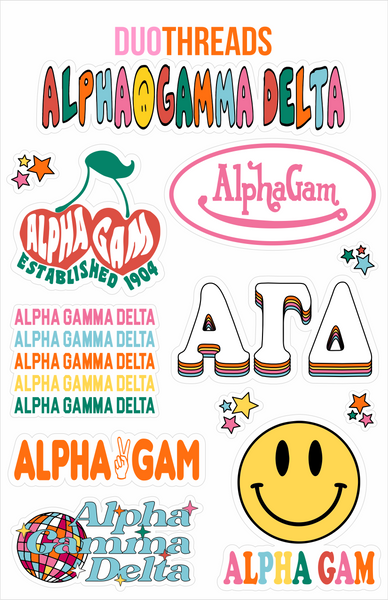 Sorority Rainbow Sticker Sheet