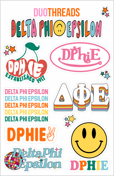 Sorority Rainbow Sticker Sheet
