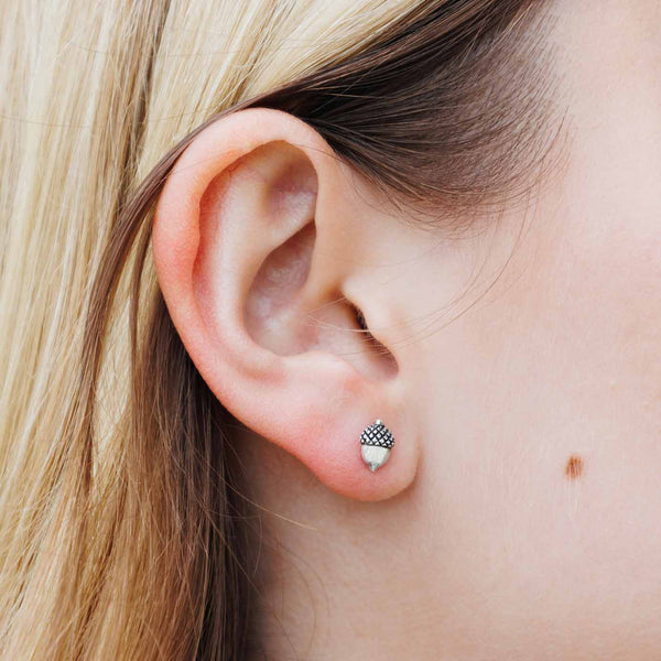 Sterling Silver Acorn Earrings