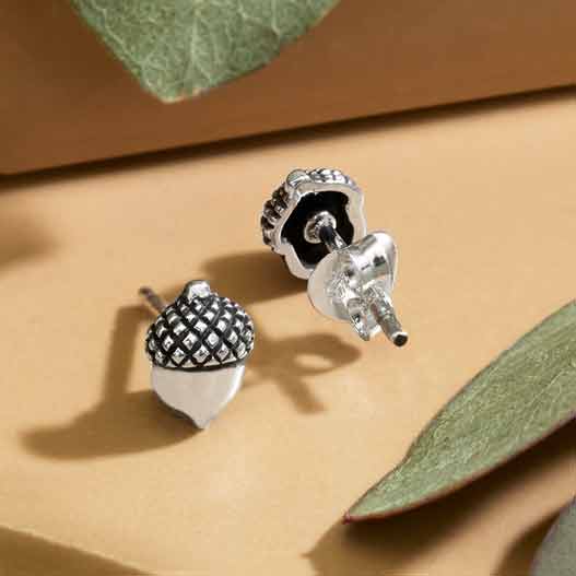 Sterling Silver Acorn Earrings