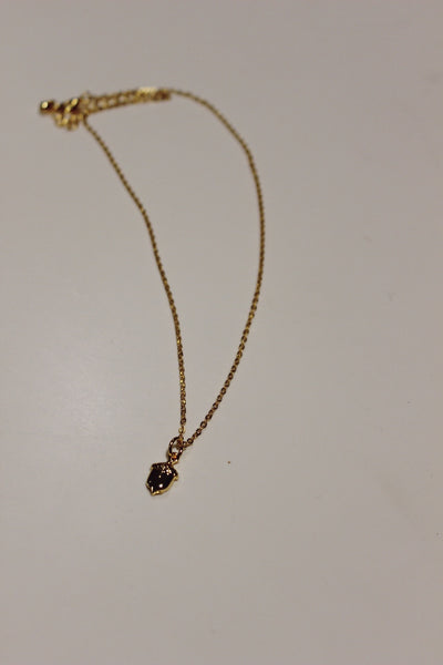 Gold Acorn Charm Necklace