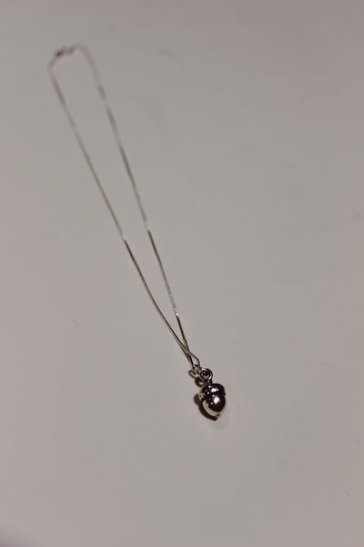 Silver Acorn Charm Necklace