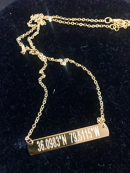 Elon Coordinates Bar Necklace
