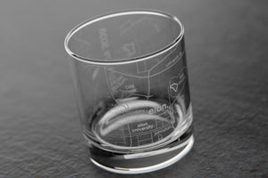 Elon Etched Rocks Glass