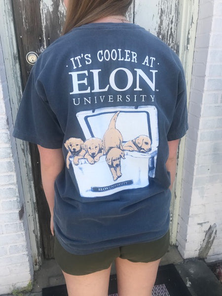 "It's Cooler at Elon" Short Sleeve Pocket Shirt