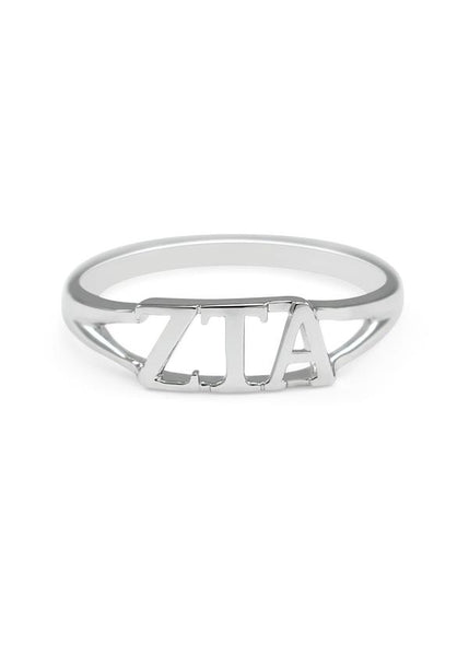 Sorority Sterling Silver Cut Out Ring